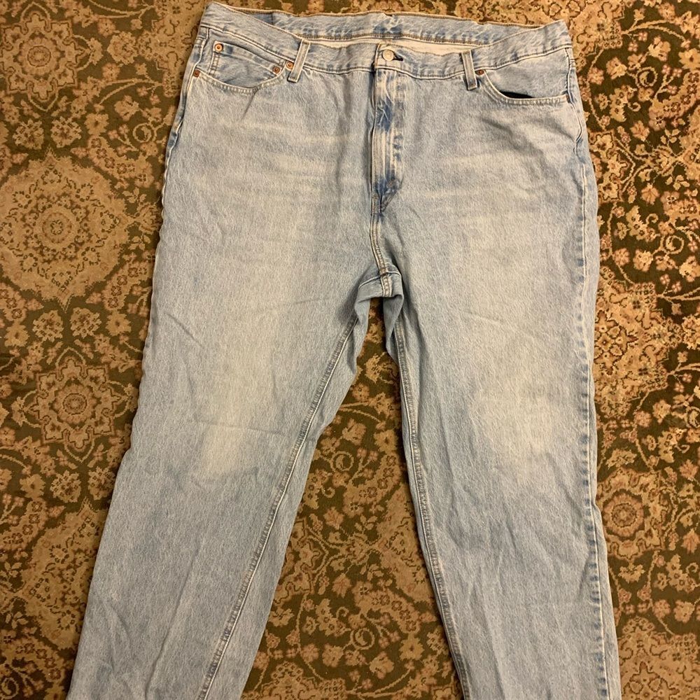Levi's Men's 541 Athletic Taper Light Wash Blue Denim Jeans 42 Waist 42x30